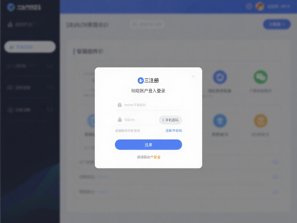第三步：创建账户并登录
安装完成后，启动软件页面